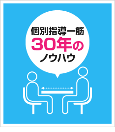 個別指導一筋30年のノウハウ